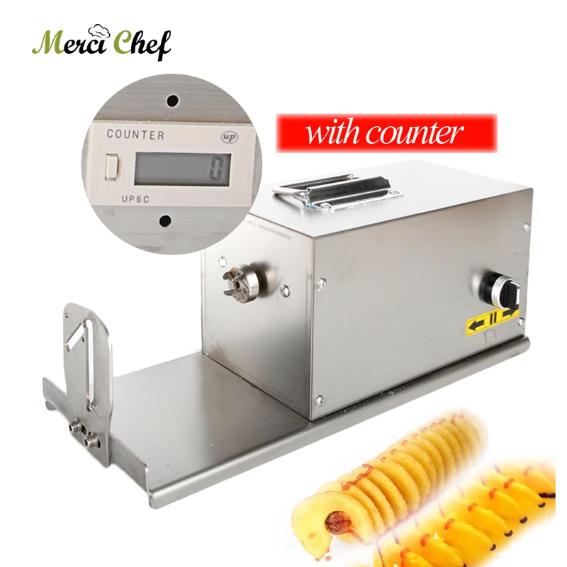 

ITOP Electric Twisted Potato Cutter Potato Slicer Stainless Steel French Fry Cutter With Intelligence Counter Ship From Russia