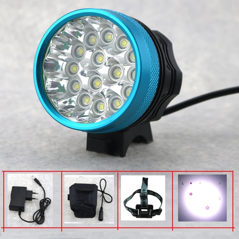15 Светодиодный фар 25000 люмен 15x Cree XM-L T6 светодиодный подсветка для колес велосипеда передняя фара велосипеда + 12000 мАч 18650 Батарея упаковке с о... 15 Светодиодный фар 25000 люмен 15x Cree XM-L T6 светодиодный подсветка для колес велосипеда передняя фара велосипеда + 12000 мАч 18650 Батарея упаковке с о...