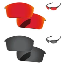Черный и огненный красный 2 пары Поляризованные Сменные линзы для бутылки Rocket Солнцезащитные очки Рамка UVA и UVB Защита