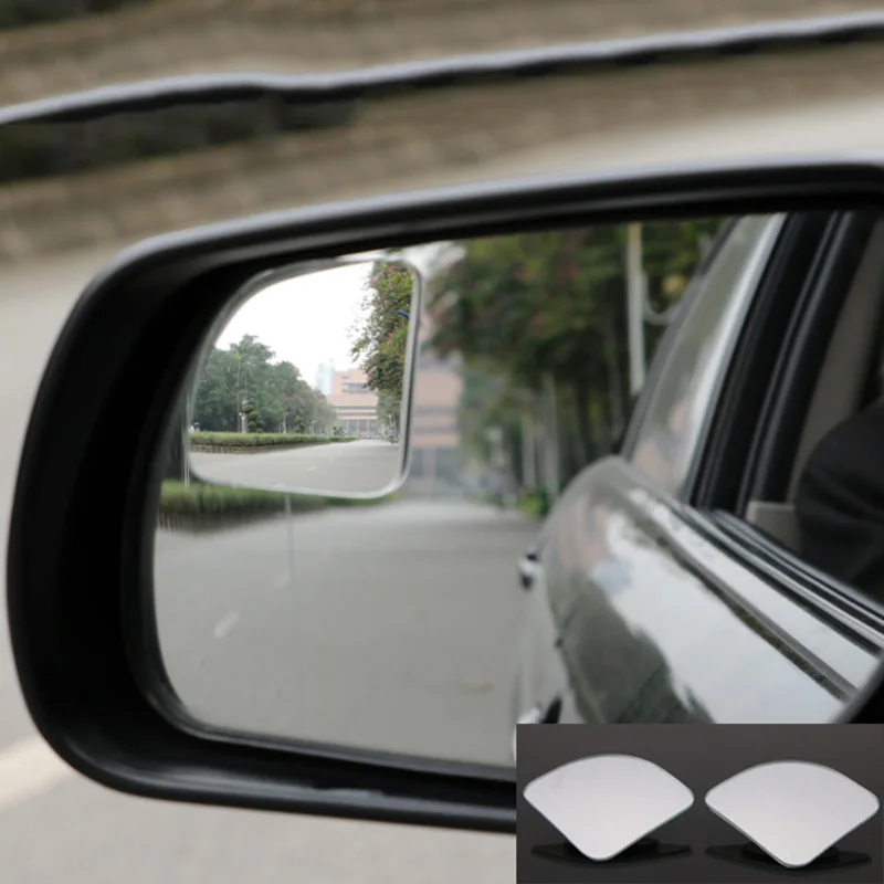

2pcs Car Rearview Mirror Auto Car Reversing Wide Angle Auxiliary Mirror Frameless 360 Degree Adjustable Blind Spot Mirror