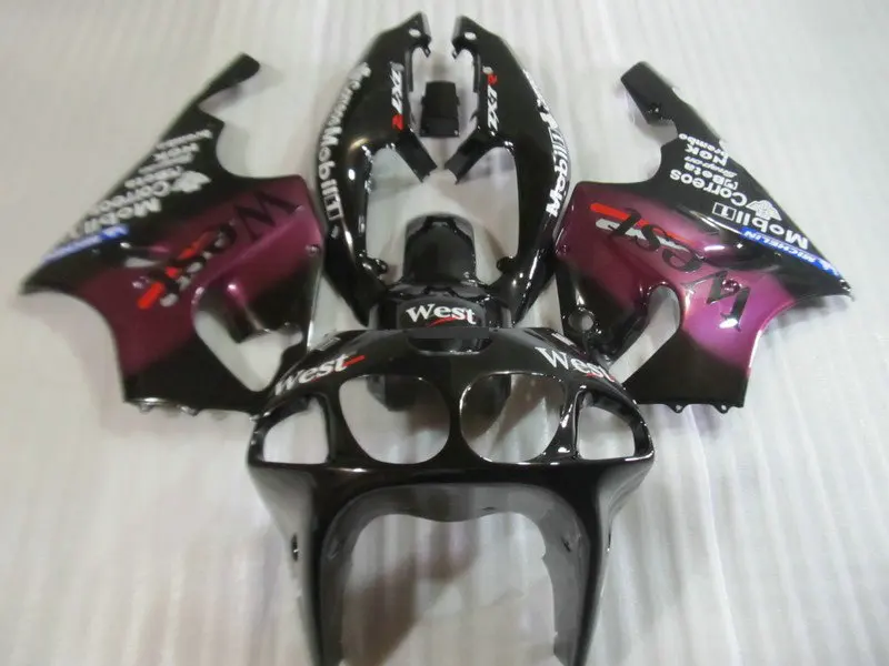 

Custom Fairing Kit for KAWASAKI Ninja ZX7R 96 99 03 ZX 7R 1996 2000 2003 Black purple ABS Motorcycle Fairings set+7gifts KY03