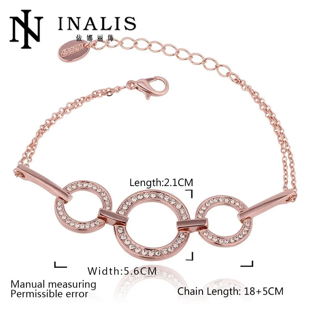 Ювелирные Изделия Браслеты Для Женщин Золото Циркон Браслет Femme Pulseira Masculina INALIS