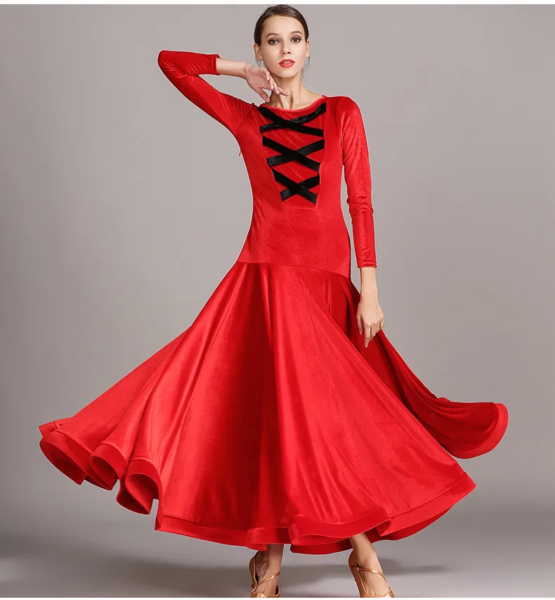 3 вида цветов бархат стандартные Бальные платья стандарт Танцы платья светящиеся костюмы Красный фламенко платье Бальные Вальс платья