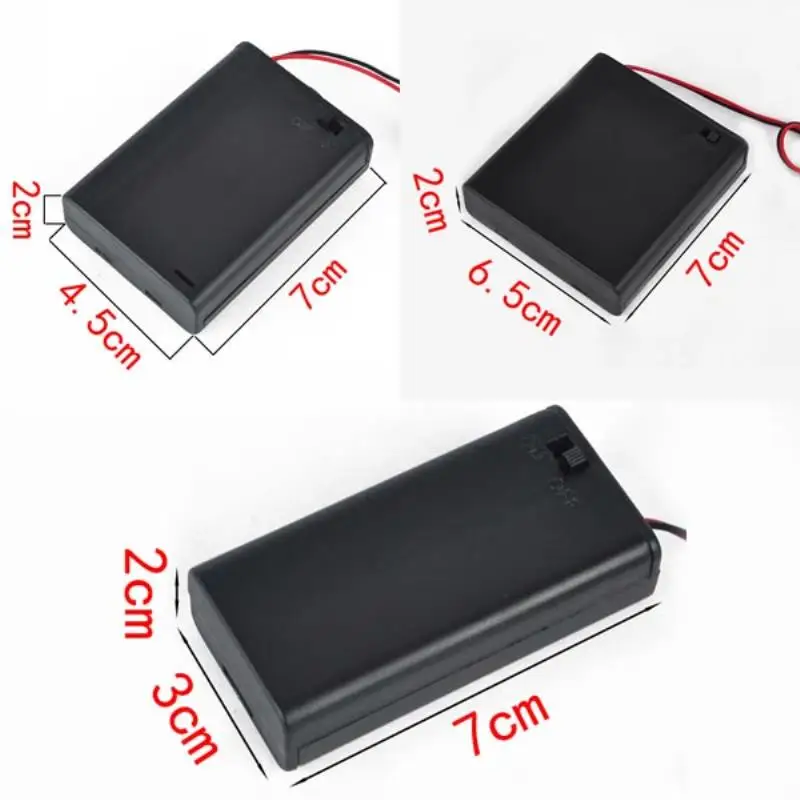 New Arrival 1Pc 4/3/2 x AA 6/4.5/3V ON/OFF Power Switch Battery Holder Wire Plastic Battery Case Box Mayitr