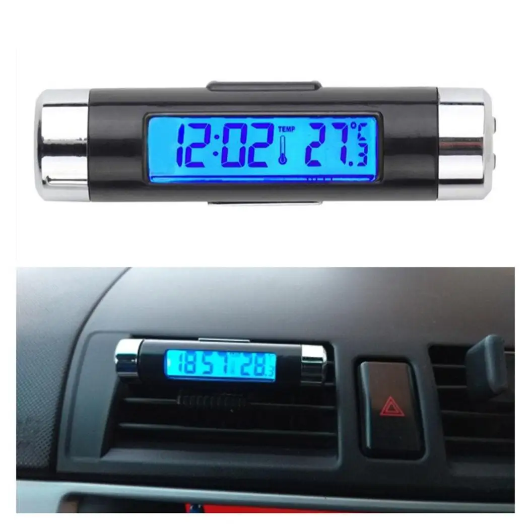 

New LCD Luminous Display Multi-functional Car Time Thermometer