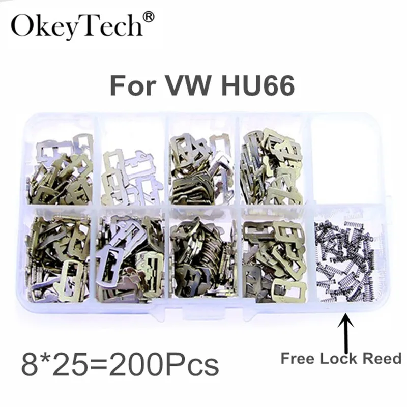 Okeytech 200 قطعة/الوحدة HU66 سيارة قفل القصب لوحة لفولكس واجن HU66 الأقفال أدوات سيارة مفتاح إصلاح اكسسوارات