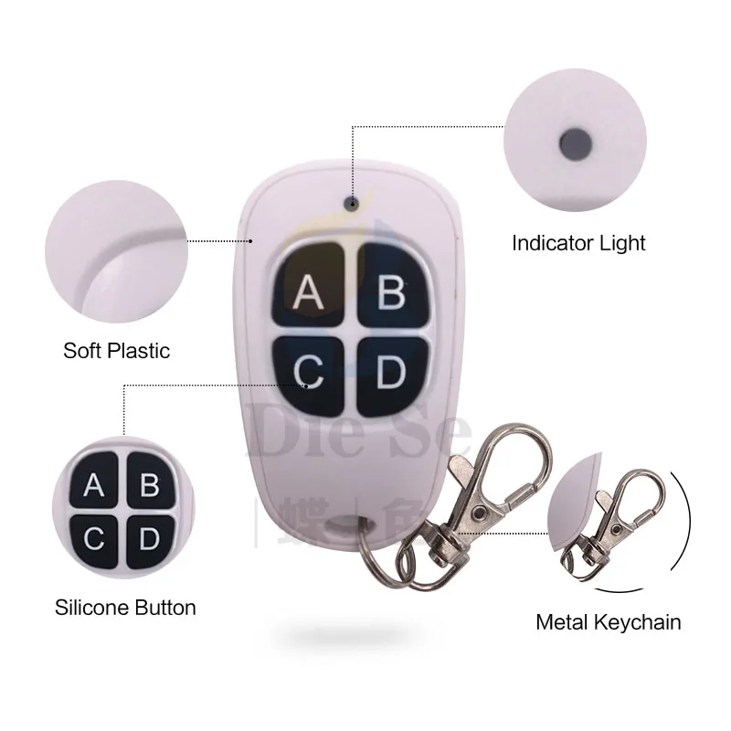 433 Mhz Wireless Remote Control 1 / 4 buttons 1527 Learning Code Transmitter For Garage controller no clone include battery 433 Mhz Wireless Remote Control 1 / 4 buttons 1527 Learning Code Transmitter For Garage controller no clone include battery