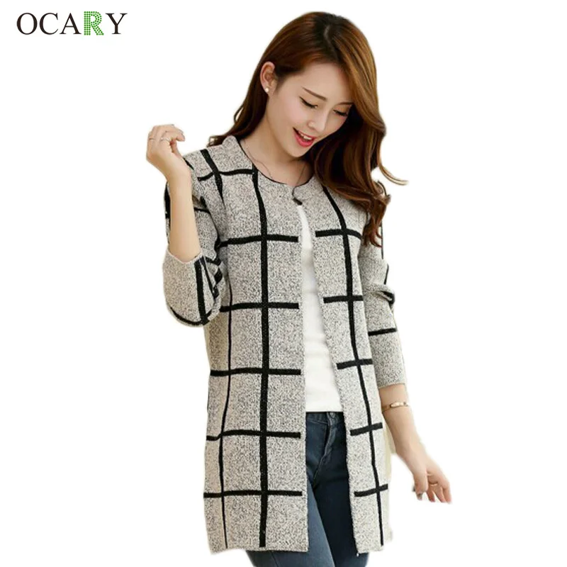 Autumn Casual Tricotado Long Cardigan 