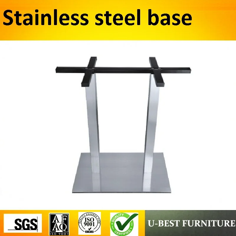 U-BEST Metal Coffee Table Legs Outdoor Furniture Dining Room Table Parts Square Stainless Steel Table Base