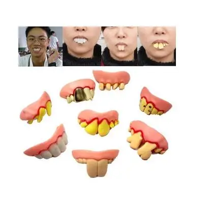 

8 pcs/order Funny Various Modelling Bucktooth Dentures - Close Up Magic, Magic Trick,Magia Toys,Joke,Classic Magie