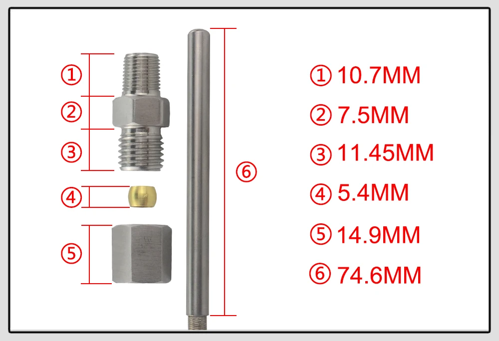 Датчики Замена температуры выхлопных газов EGT зонд 1/8 NPT система связи HT-CGQ01