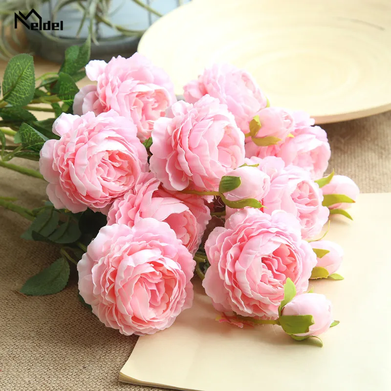 peony artificial roses flowers  (5)