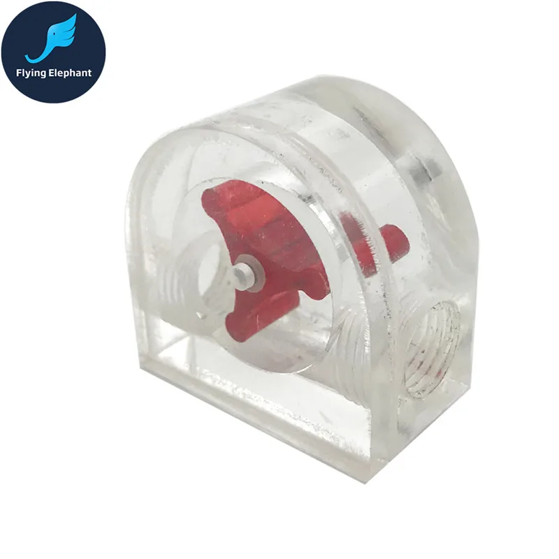 

G1/4" Computer water coolings impeller Water Flow Indicator Transparent Acrylic Flow Meter For Computer Cools