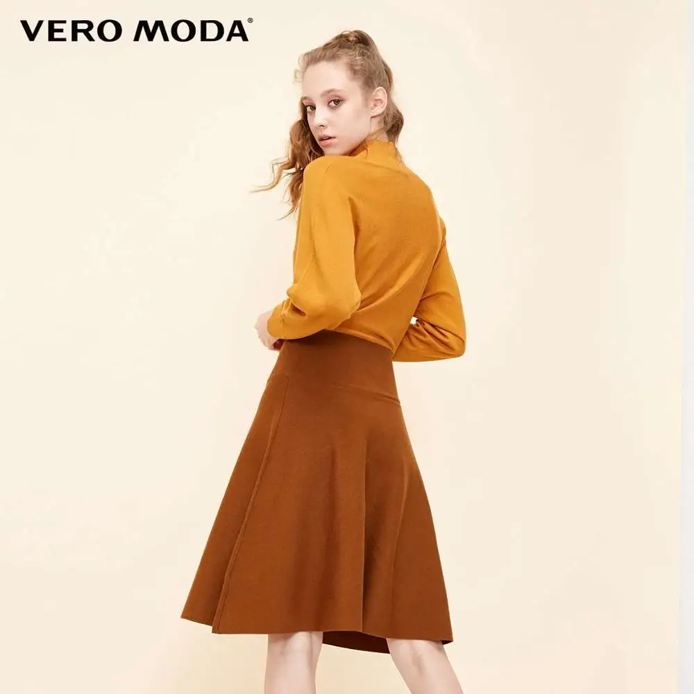 Vero Moda новое платье платье женское с высоким воротником и рукавами летучая мышь | 318346517 - Цвет: Ochre yellow