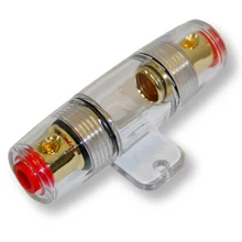 New 8 Gauge AGU Gold-plated Fuse Holder with 60 Amp Fuse Car Audio Fuses Bloc