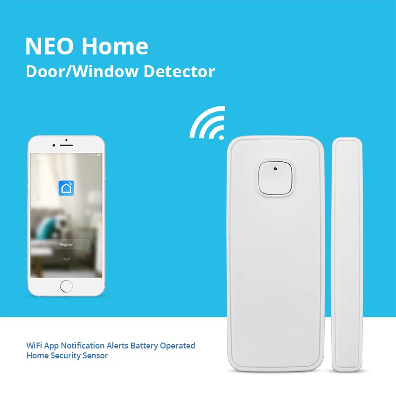 FUERS, Домашняя безопасность, беспроводной WiFi, умный, безопасность жизни, оповещение, дверной, оконный датчик сигнализации, детектор, Amazon Alexa, совместимое приложение управления