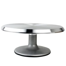 Инструмент для выпечки сплав монтируется крем торт поворотный стол вращающийся стол подставка База повернуть вокруг украшения серебряный Металл