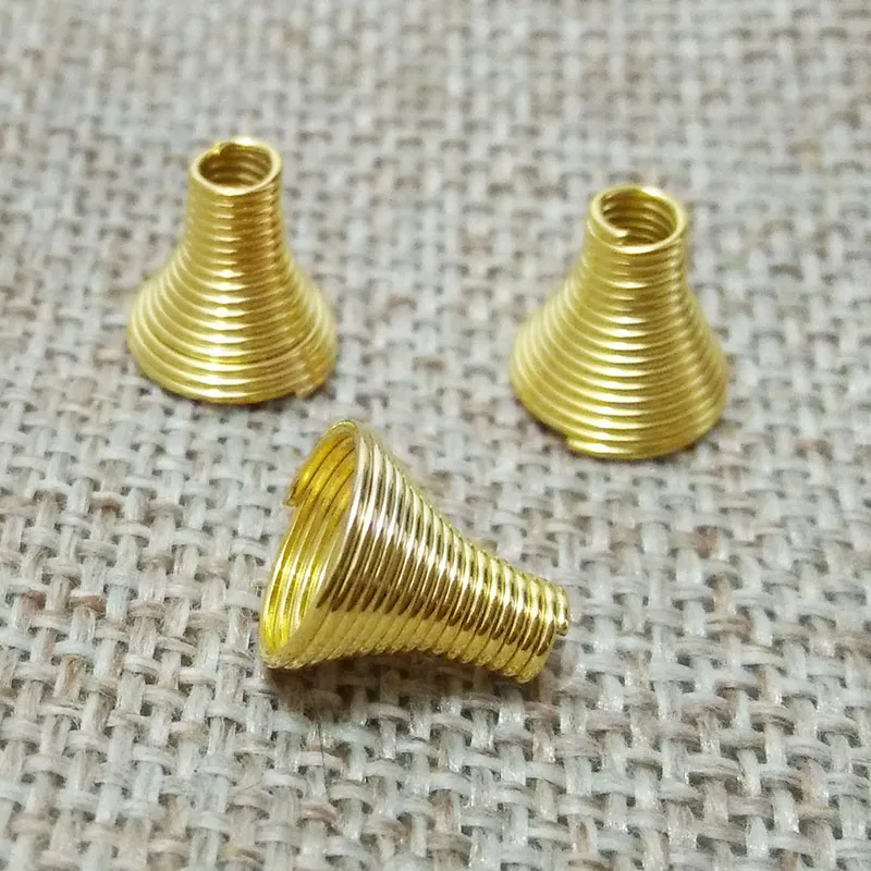 tassel caps crimp end caps beads leather cord jewelry Spring Spiral