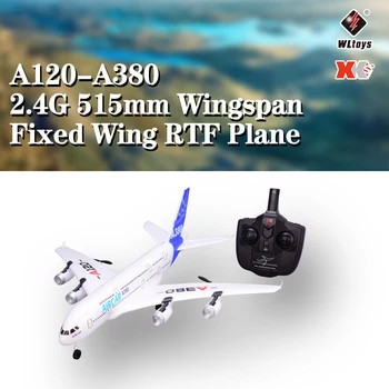 

WLTOYS XK A120-A380 RC Airplane Airbus 2.4GHz 515mm Wingspan 3CH RC Plane Gliders Coreless Motor Fixed Wing RTF Plane Toys