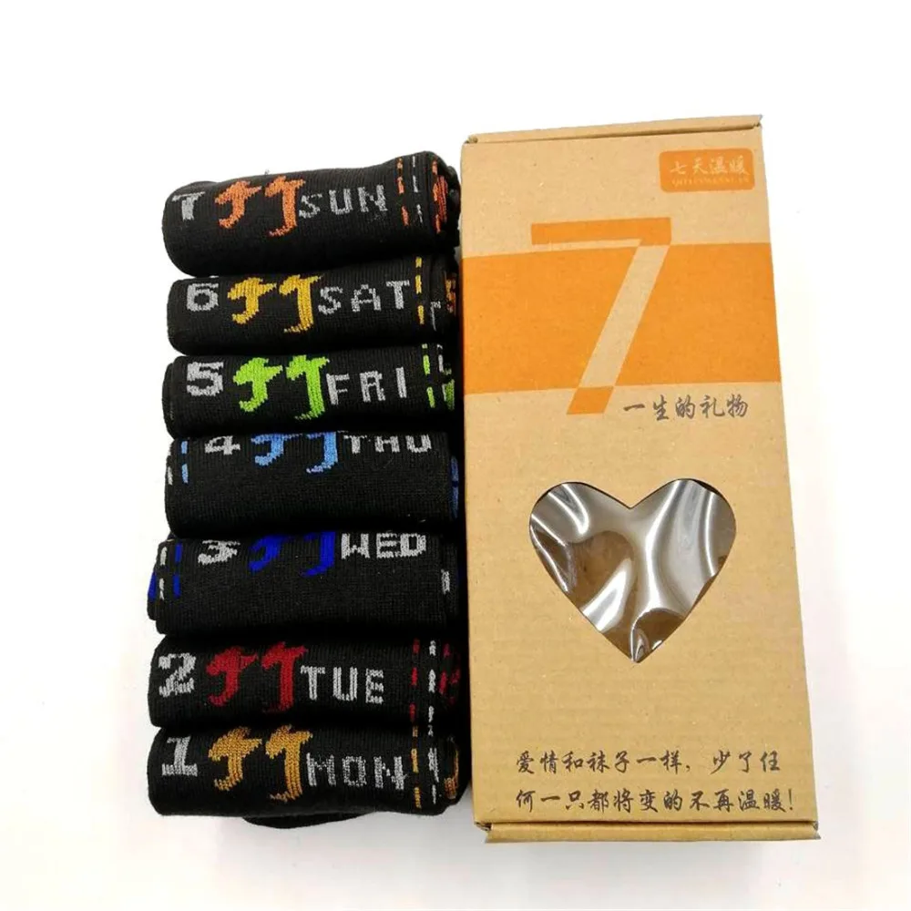 

7 Pairs/set Men Boys Casual Dress Cotton 7days Week Comfortable Men's Socks