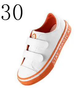 Детская парусиновая обувь удобная мягкая прогулочная резиновая подошва Нескользящая повседневная обувь для четырех сезонов - Цвет: Orange 30