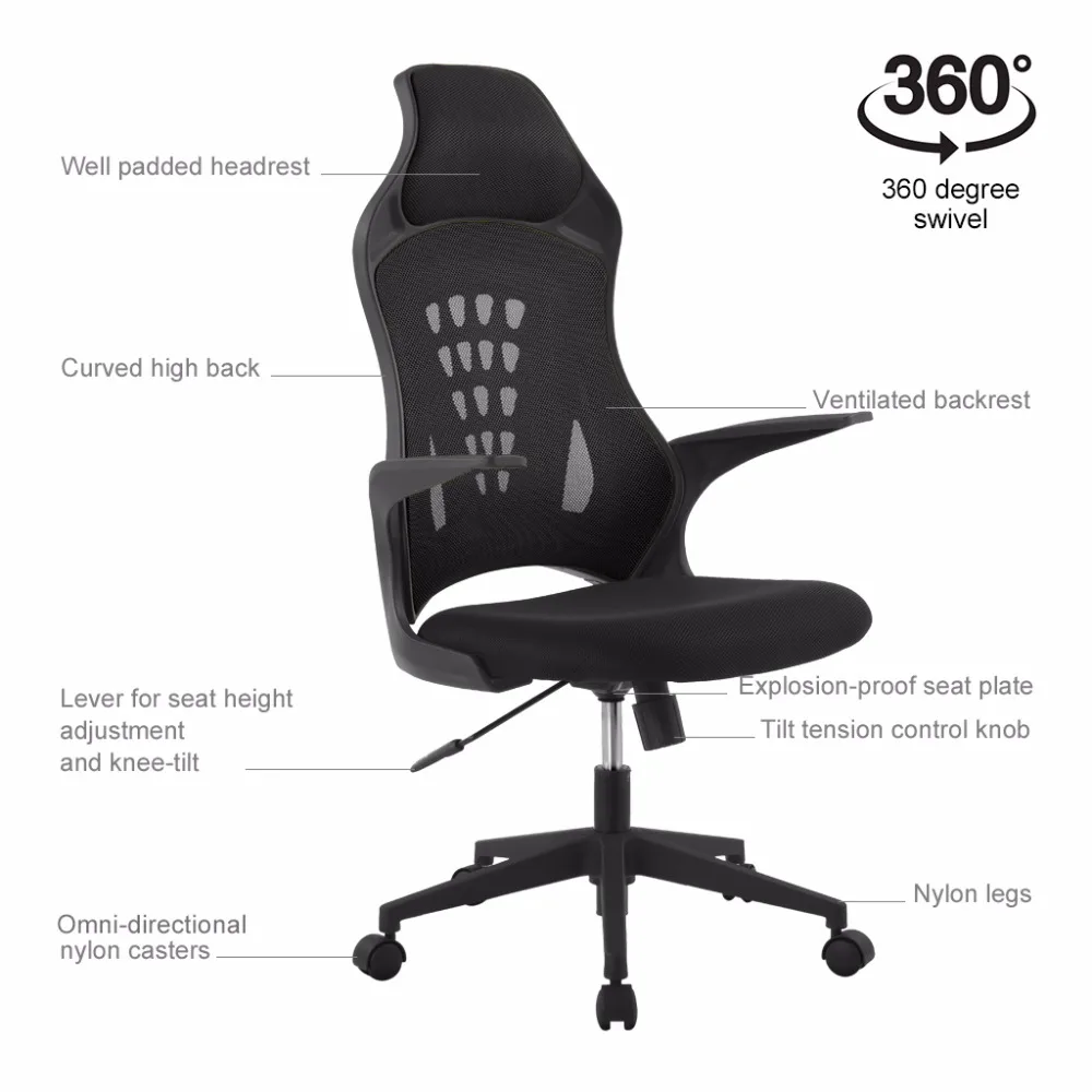 Langria Ergonomic High Back Mesh Office Chair Executive Chair