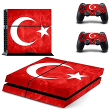 Турецкий Национальный флаг наклейка для PS4 виниловая наклейка, стикер для Playstation 4 консоли и 2 контроллеры PS4 Стикеры