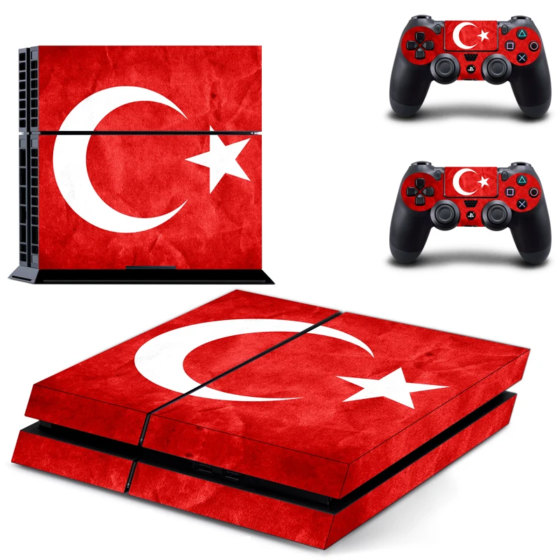 

Turkey National Flag PS4 Skin Sticker Decal Vinyl for Playstation 4 Console and 2 Controllers PS4 Sticker