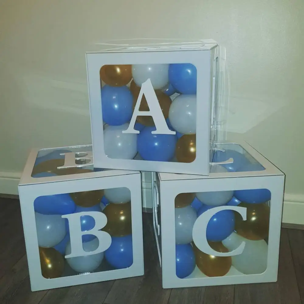 

Acrylic Baby Shower Block Alphabet Block Centerpiece BABY Letters Nursery Decor Photo Props 30x30x30cm