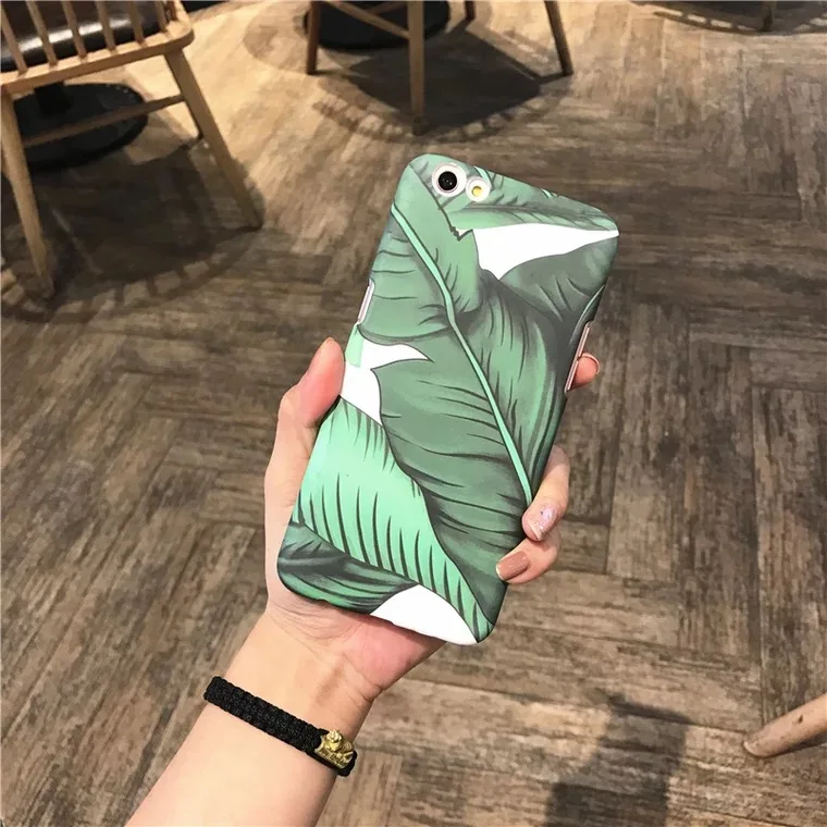 Чехол для естественных V5S Корея листьев японский банан Жёсткие Чехлы V5 плюс сзади