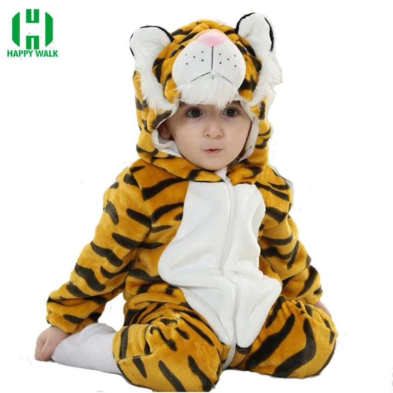 Cartoon Animals Tiger Soft Warm Jumpsuit Pajamas Baby Girls Kids Boys Night Sleepwear Pajamas Cartoon Animals Tiger Soft Warm Jumpsuit Pajamas Baby Girls Kids Boys Night Sleepwear Pajamas