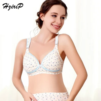 

Hzirip Feeding Cotton Maternity Breathable Nursing Bra Maternal Underwear Polka Dot Pregnant Women Underwear Without Ring Bra