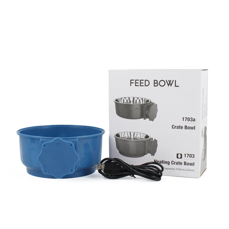Winter Heating Suspended Pet Feeder Crate Bowl For Puppies Pet Dog Cat Bowls Food Water Insulation Bowl Food Container For Cage5