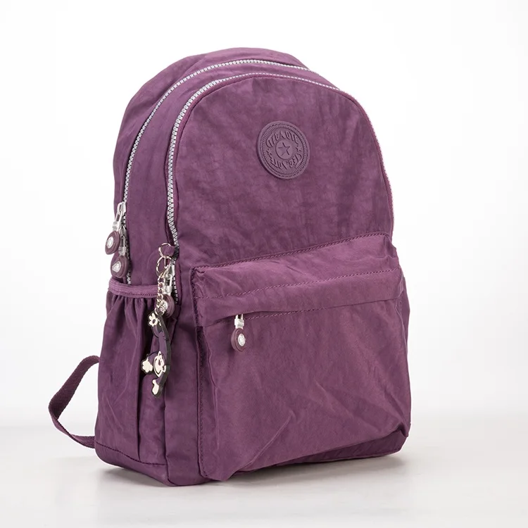 TEGAOTE нейлон печати рюкзак Для женщин школьные сумки для девочек-подростков Симпатичные Книга сумка студенческий рюкзак для ноутбука Женский мешок Dos 1317 - Цвет: purple