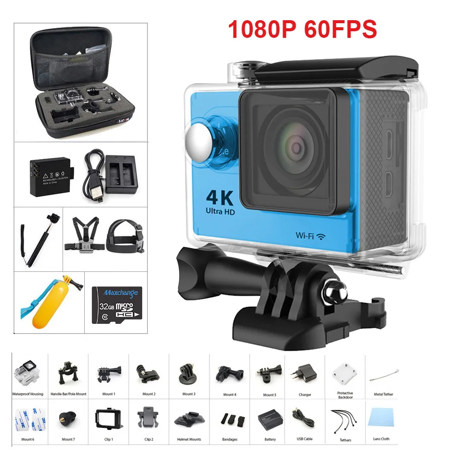 

Original H9R H9 Ultra HD 1080P 4K Action Camera 30m Waterproof Video Recording Sport Camera wifi 2.0' Screen Helmet Camera