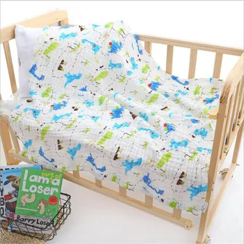 

Baby muslin bath towel 105*105cm 6 layers high density muslin cotton blanket air conditioner room sleeping bedding blanket