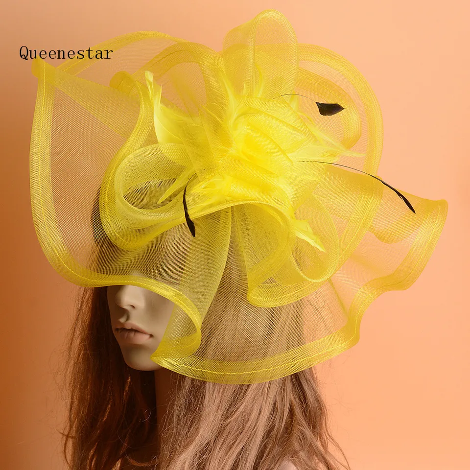 yellow wedding hat