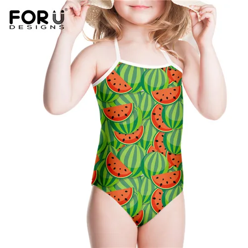 Горячая каваи арбуз детский купальный костюм с принтом летний купальный костюм для девочек купальный костюм для маленьких девочек, цельный От 3 до 8 лет - Цвет: C3902BS