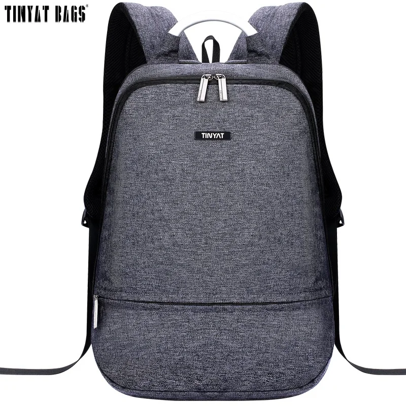  TINYAT Men's Canvas Backpack for 15.6 inch Laptop Backpack Travel softback women mochila Notebook S - 32823532420