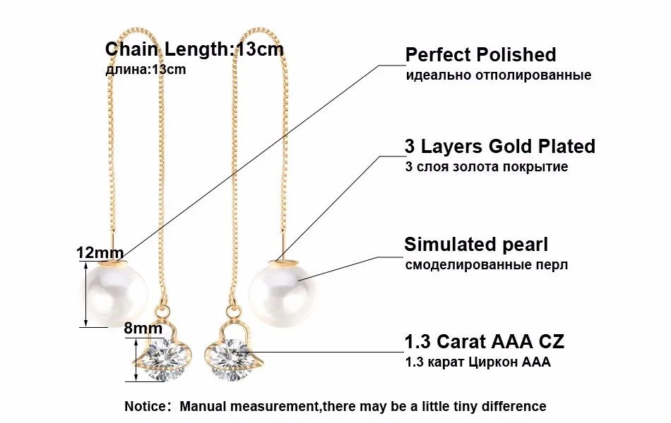 ORSA JEWELS Новые серьги в форме капли воды, австрийский хрусталь длинные серьги с большой жемчужиной элегантный золотой цвет ювелирные изделия для женщин OME27