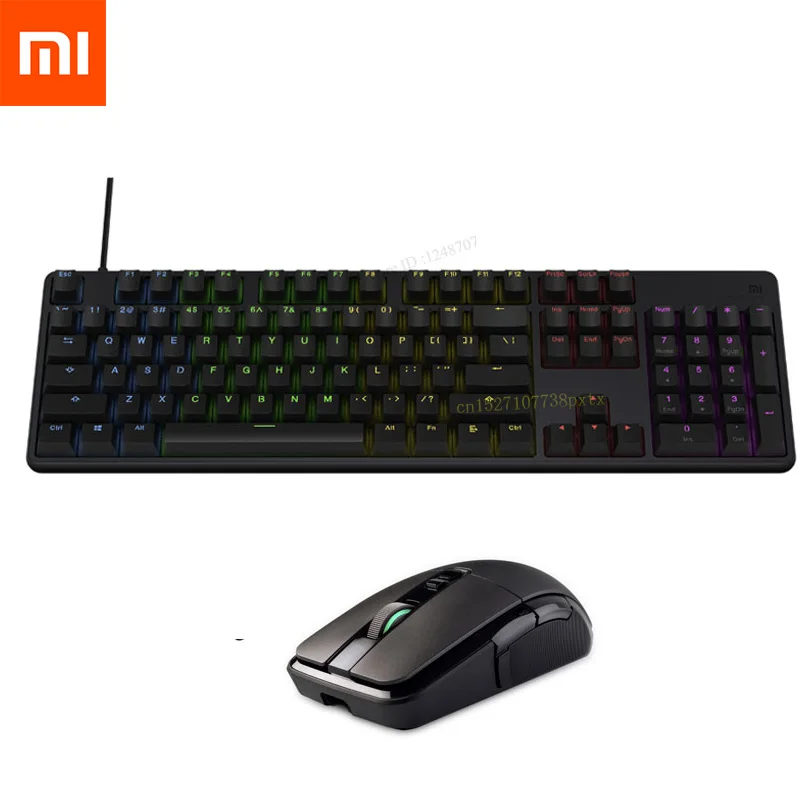 Xiaomi Механическая игровая клавиатура с RGB подсветкой гриф поддерживает до 33 клавиш с двойным режимом Xiaomi Беспроводная/проводная мышь - Цвет: style 2