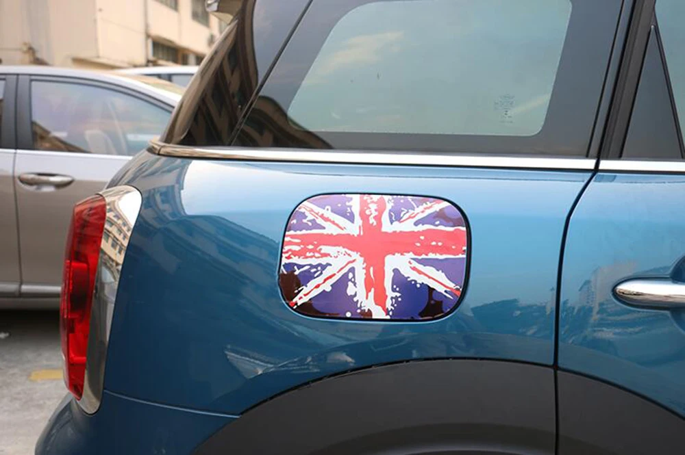 Blau + Rot Psler Auto Tankdeckel Abdeckungs Dekorative Abdeckung für MINI F60 Neue Generation Countryman UK