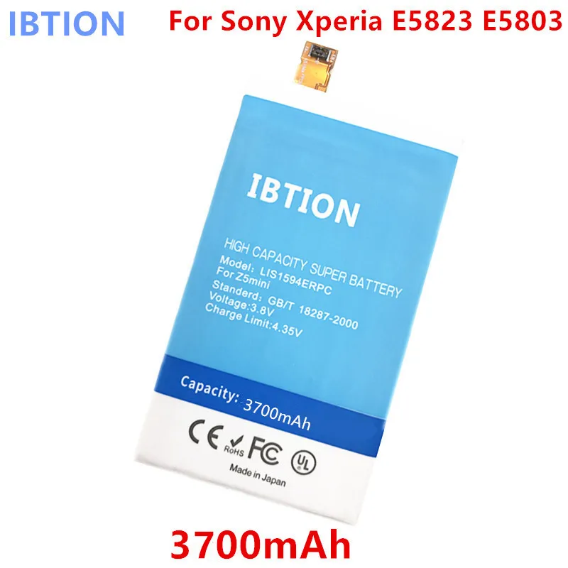 

IBTION 3700mAh LIS1594ERPC Battery for Sony Xperia Z5 Mini Z5 Compact E5823 E5803 Cell Phone Battery