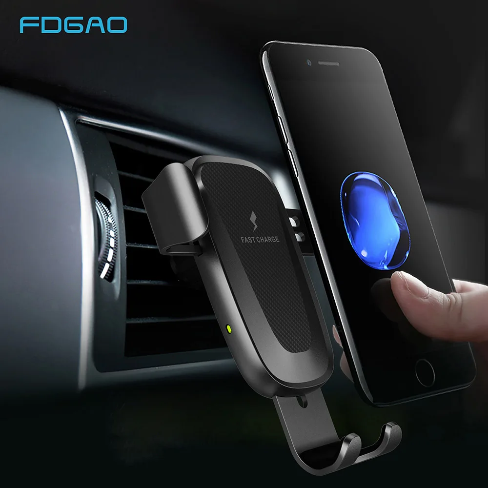 

FDGAO Gravity induction Car Wireless Charger For iPhone XS Max X XR 8 Fast Charging Air Vent Phone Holder For Samsung Note 9 S9