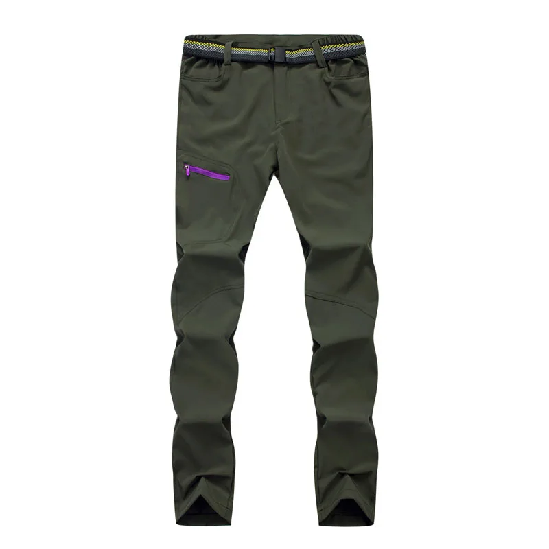 Facecozy для мужчин и женщин, летние быстросохнущие брюки для пеших прогулок, дышащие однотонные облегающие брюки для альпинизма, рыбалки, спорта на открытом воздухе - Цвет: Women Army Green