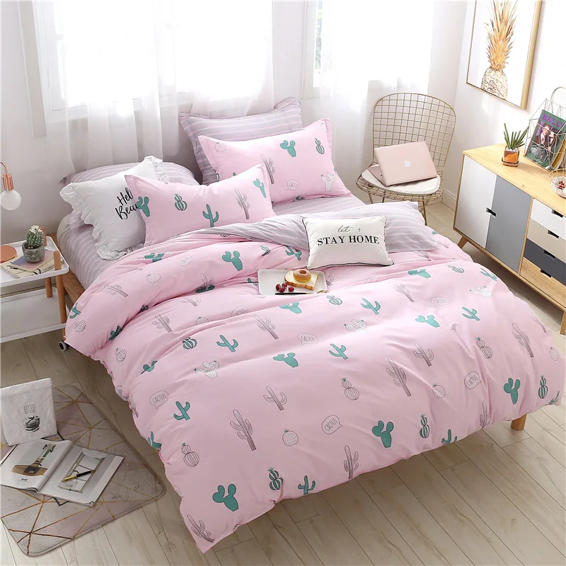

Cactus Pattern Adult Child Soft Cotton Bedding Set Quilt Comforter Duvet Cover Single Double Queen King Size Bed Linens24