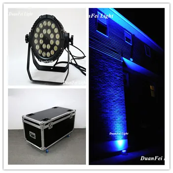

10pcs with flight case outdoor led par can 24x18w rgbwa uv dmx stage led wash light par can ip 65
