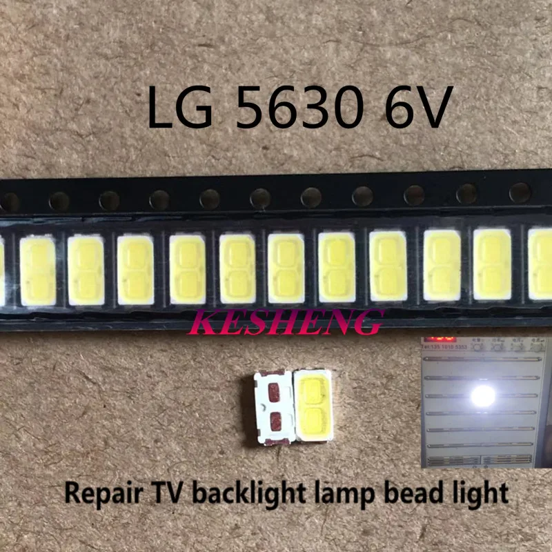 100 шт./для LG светодиодный ЖК-подсветка ТВ применение светодиоды средней мощности Светодиодный подсветка 1 Вт 6 в 5730 5630 холодный белый Светодиодный ЖК-Телевизор подсветка