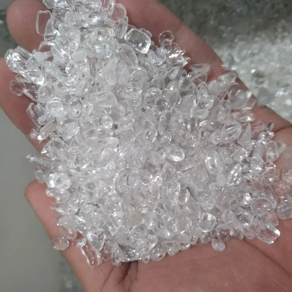 pedra britada de cristal branco natural