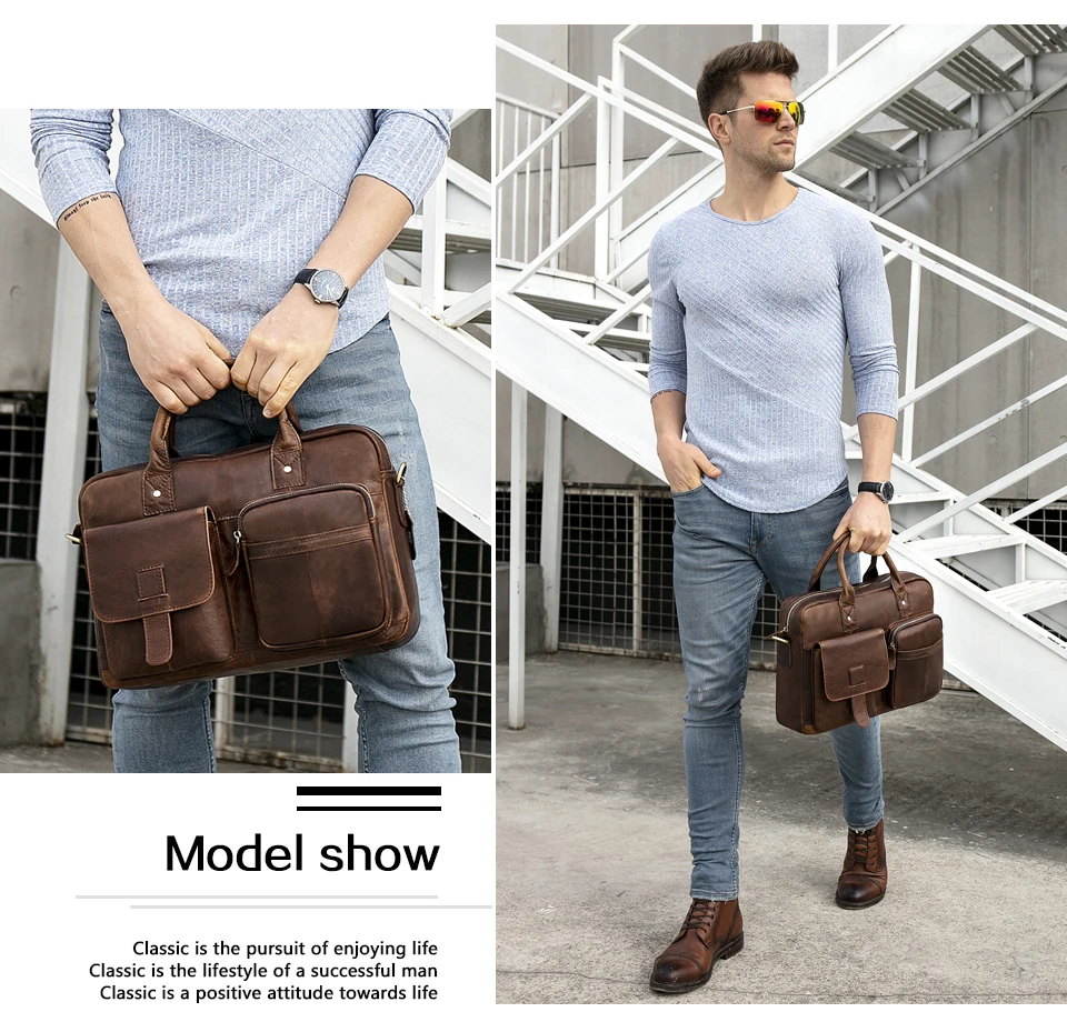 2019 Новая мода пояса из натуральной кожи для мужчин сумка известный бренд сумки через плечо Повседневная сумка 15 ''ноутбук портфели мужской